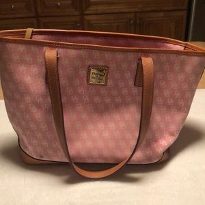 Dooney and Bourke pink logo purse